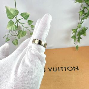 1円 LOUIS VUITTON ルイヴィトン モノグラム シグネットリング シルバー 11号 シリアル LE0251の画像7