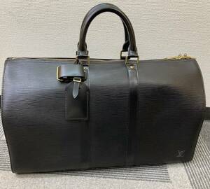 S【4D83】美品　LOUIS VUITTON　ルイヴィトン　ヴィトン　キーポル　エピ　ブラック　ボストン　バッグ　ノワール　レトロ