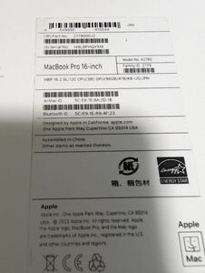 MacBook Pro 2023 16インチ　M2Max 96GB 4TB