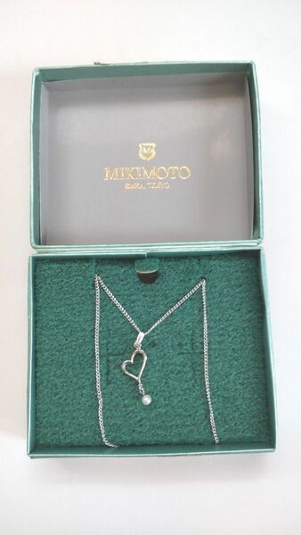 ミキモト　MIKIMOTO　ハートネックレス　パール