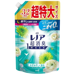 レノア超消臭1weekみずみずしく香るフレッシュグリーンの香りつめかえ用超特大サイズ × 6点