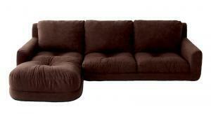  floor sofa floor couch sofa suede type left corner set 3P