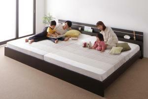 親子で寝られる・将来分割できる連結ベッド ボンネルコイルマットレス付き ワイドK190