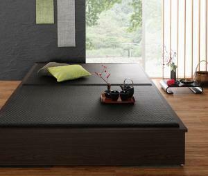  customer construction beautiful .* made in Japan small finished also become modern design tatami storage bed wide 40mm thickness semi-double 