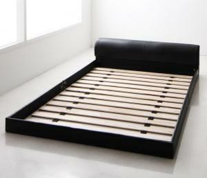  feeling of luxury. exist modern design leather floor bed bed frame only single 