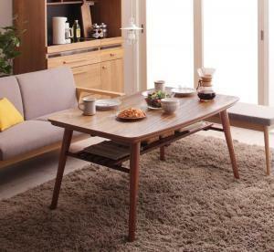 こたつテーブル 高さ調整 棚付きデザインこたつテーブル 4尺長方形(80×120cm)