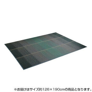 KOBA-GUARD 制菌 抗菌防臭 消臭 い草ラグカーペット 滑り止め加工約126×190cm ブルー 8480310