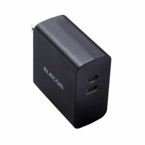 エレコム USB Power Delivery 70W AC充電器(C×2) MPA-ACCP4570BK