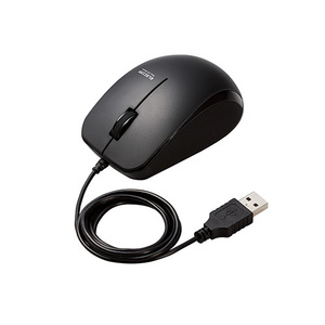  Elecom BlueLED mouse / wire /3 button / side Raver / quiet sound / anti-bacterial / black M-BL27UBSKBK