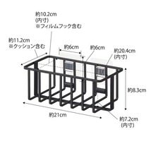 tower フィルムフックトイレ用品収納ラック タワー ブラック_画像2