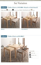 北欧デザイン スライド伸縮テーブル ダイニングセット 8人 9点セット(テーブル+チェア8脚) W135-235_画像9