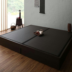  customer construction large bed size. drawing out storage attaching is possible to choose tatami. peace modern design small finished beautiful . tatami King 