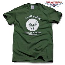 Tシャツ メンズ 半袖 L ミリタリー アメカジ USAF エアフォース MAVERICKS ブランド ダークグリーン 緑_画像1