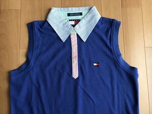 TOMMY HILFIGER ニットワンピース　ノースリーブ　ブルー　L/G　　トミー