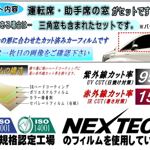 フロント (s) チェイサー X10 (26%) カット済みカーフィルム 運転席 助手席 プライバシースモーク スモーク 100系 JZX100 JZX101 JZX105 GXの画像2