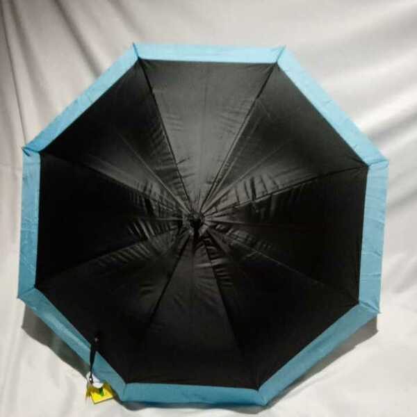 トランスフォーム傘　ショートワイド傘　晴雨兼用傘　/　ブラック×ブルー（収納袋付）　遮光遮熱ＵＶcat100%　　未使用・タグ付き