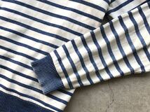 BLUE BLUE JAPAN ボートネック仕様 インディゴ染めスウェットシャツ 3/L ハリウッドランチマーケット メンズ トレーナー セーター パーカー_画像9