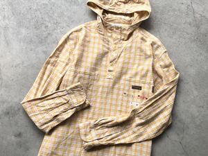  as good as new Karl Helmut shirt Parker M Karl hell m Pink House men's long sleeve check patch embroidery 