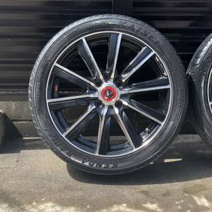 社外 アルミ LEONIS 16 インチ 16x5.0J+45 4H100 ブラックポリッシュ 165/50R16 2016年製 KENDA タント ムーヴ エッセ ミラ 軽自動車等 C13の画像2