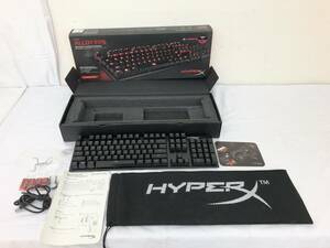 [MO52] (O) HyperX Alloy FPS hyper X HX-KB1RD-NA/A3 mechanical ge-ming keyboard box attaching electrification operation verification settled used present condition goods 