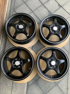 5ZIGEN FN01R-C STV アルミホイール 1本 15inch×5J +45 PCD100-4穴 M/BLACK+MACHINING STV