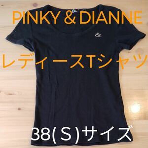【PINKY ＆ DIANNE】 レディース Tシャツ 半袖 半袖Tシャツ 黒