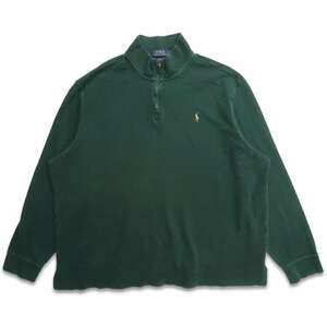  old clothes Ralph Lauren Ralph Lauren sweat pull over half Zip green inscription :XXL gd401788n w40223