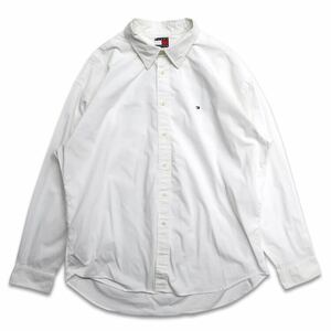 古着 TOMMY トミーヒルフィガー ボタンダウンシャツ 長袖 ホワイト 表記：XXL　gd402143n w40330