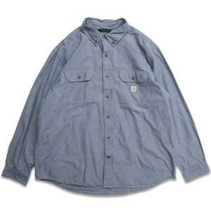 古着 カーハート CARHARTT ワークシャツ 長袖シャツ 表記：2XL　gd402114n w40327