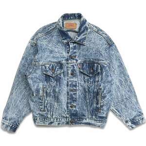 古着 80年代 USA製 リーバイス Levi’s 70507-0219 ケミカルウォッシュ デニムジャケット ジージャン 表記：M　gd401909n w40306