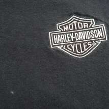 古着 USA製 ハーレーダビッドソン HARLEY-DAVIDSON 刺繍 Tシャツ ブラック 表記：M　gd402265n w40412_画像7