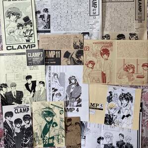 CLAMP NEWS PAPER、CLAMP新聞 ほか 同人誌通販案内ペーパー 12点セット■チラシ フライヤー 聖伝 SHOTEN レア 希少 当時物 非売品の画像1