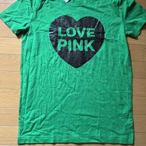 未使用タグ付 Victoria's Secret PINK ヴィクトリアシークレット ピンク サイズXS 緑 グリーン 半袖Tシャツの画像2