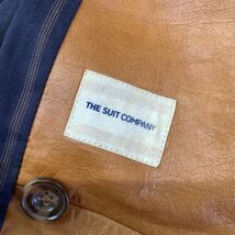 【滑らかなラムレザー】THE SUIT COMPANY スーツカンパニー 本革 羊革 レザーコート メンズ Mサイズ ブラウン_画像8