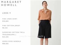 MARGARET HOWELL マーガレットハウエル 2022SS 春夏定番 ファインリネン100% 襟付きシャツ 30,800円 LOOKBOOK掲載 _画像10