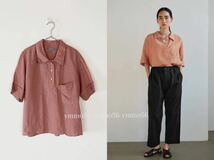 MARGARET HOWELL マーガレットハウエル 2022SS 春夏定番 ファインリネン100% 襟付きシャツ 30,800円 LOOKBOOK掲載 _画像1