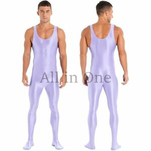 116-168-36 men's gloss gloss whole body Jump suit cosplay [ purple,M size ] man tank top sexy . ultra cat suit ero.2