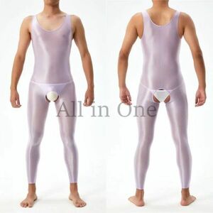 116-150-35 men's gloss gloss whole body lustre Jump suit . empty [ purple,M size ] man sexy cosplay fancy dress cat suit ero.2