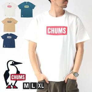 チャムス Tシャツ メンズ CHUMS CH01-2277 Mサイズ_ホワイト/レッド(W014)