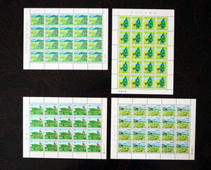 未使用 記念切手 国土緑化運動 1983年、1985年～1987年発行 4シート 送料無料