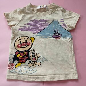 アンパンマン　半袖Tシャツ　90cm 和柄　元気百倍　綿100%