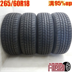 中古タイヤ 265/60r18 サマータイヤ BRIDGESTONE DUELER H/T 4本セット ランドクルーザー プラド ハイラックス パジェロ 中古 18インチ