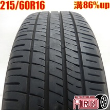 中古タイヤ 215/60r16 タイヤ DUNLOP ENASAVE EC204 1本 単品 エスティマ クラウン カムリ マークＸ 中古 16インチ_画像1