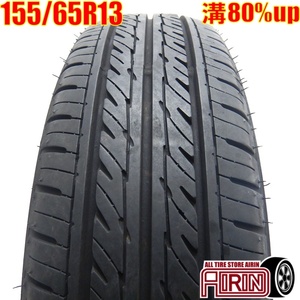 中古タイヤ 155/65r13 タイヤ GOODYEAR GT-EcoStage 1本 単品 ザッツ ピノ ライフ フレアワゴン 中古 13インチ