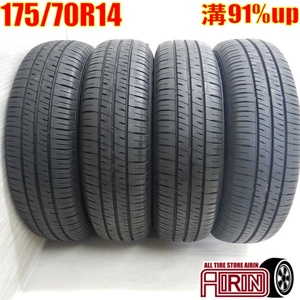 中古タイヤ 175/70r14 タイヤ AUTOBACS Maxran Efficia 4本セット ヤリス カローラ シエンタ ヴィッツ 中古 14インチ