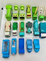 全て トミカ 青 緑 系 トラック クレーン 等 大量 まとめ まとめて ジャンク 1円〜_画像2