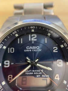  CASIO カシオ WAVE CEPTOR ウェーブセプター マルチバンド6 WVA-M600 メンズ 腕時計 デジアナ 電波ソーラー 稼働