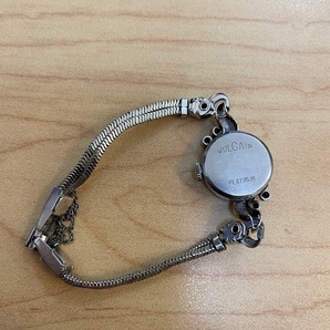 VULCAIN バルカン pt950 プラチナ ダイヤ レディース 手巻 腕時計 アンティ―ク 約14.7gの画像6