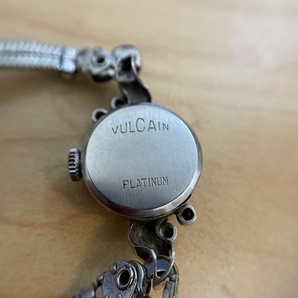 VULCAIN バルカン pt950 プラチナ ダイヤ レディース 手巻 腕時計 アンティ―ク 約14.7gの画像5