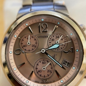 シチズン クロスシー H504-T012493 ソーラー デイト ピンク文字盤 CITIZEN XC 稼働 レディース腕時計の画像2